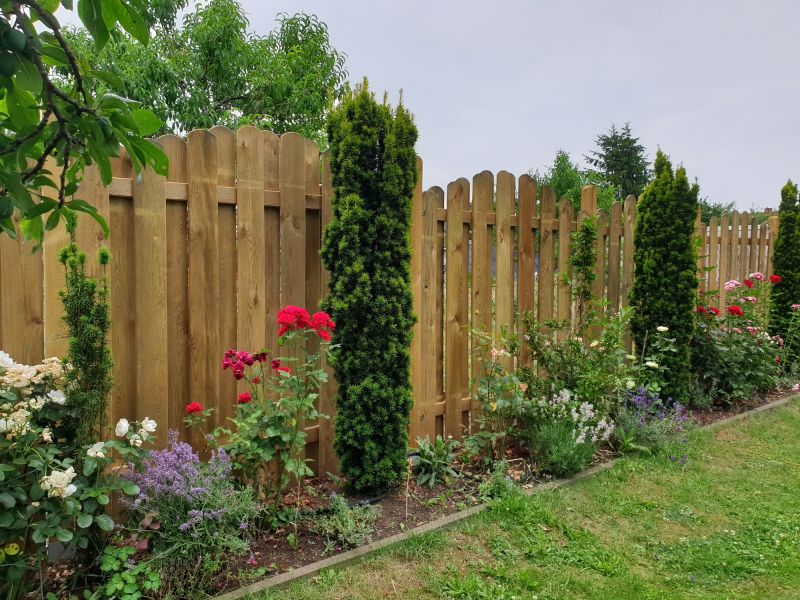 Finished Fence with Landscaping