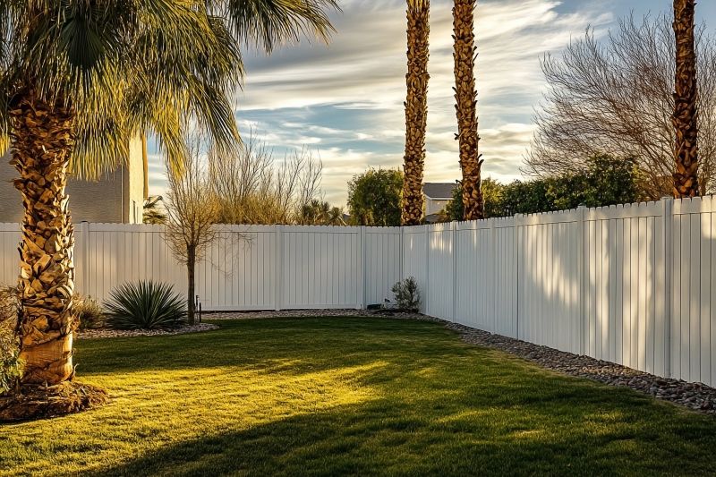 Tan Pvc Fence Installation